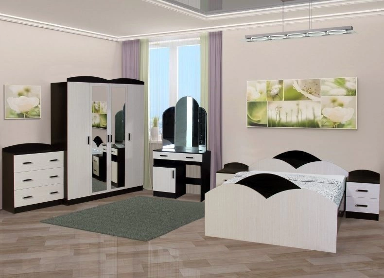 Золушка Спальный Гарнитур ЛДСП с Матрасом в Подарок/Разные Цвета