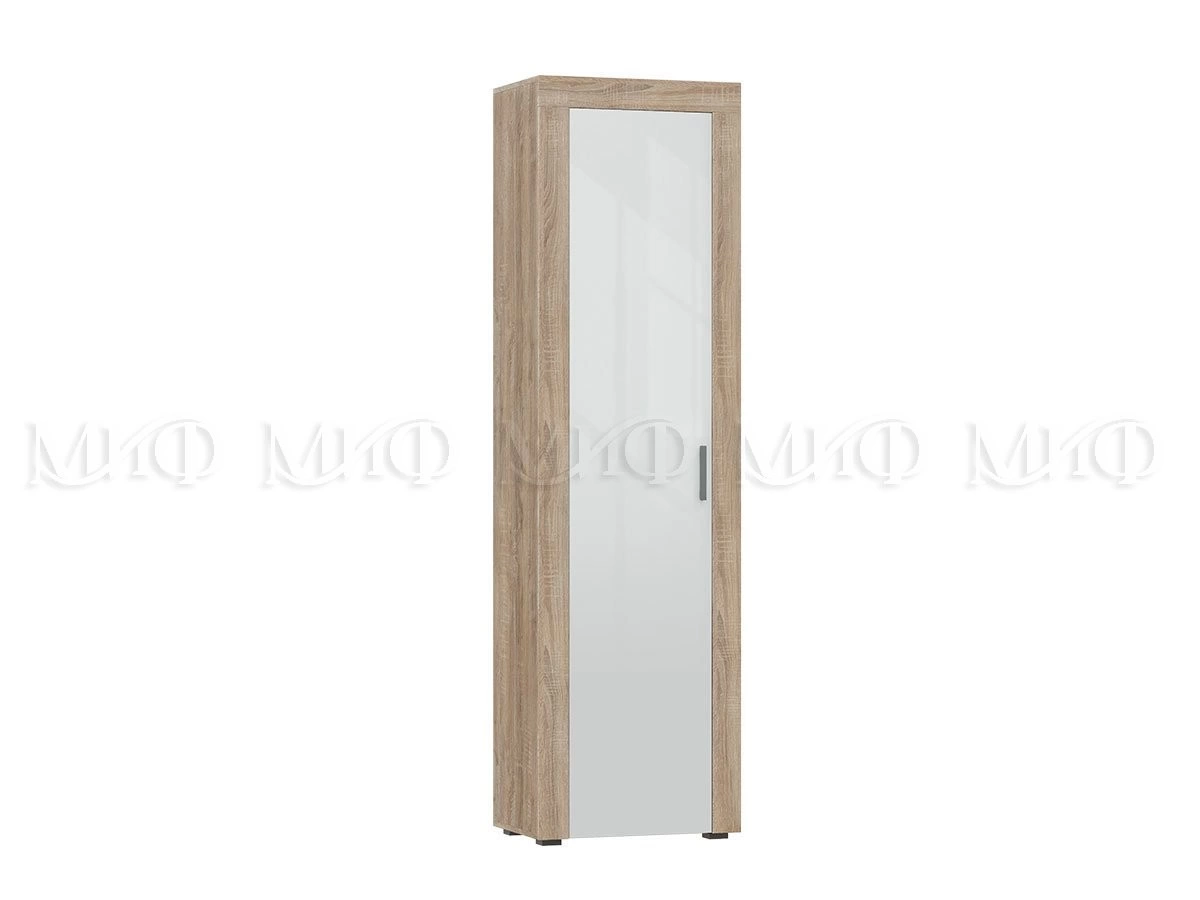 Пенал Апаста (Ш-584 x В-2070 x Г-396 мм)/Дуб Сонома/Белый Глянец