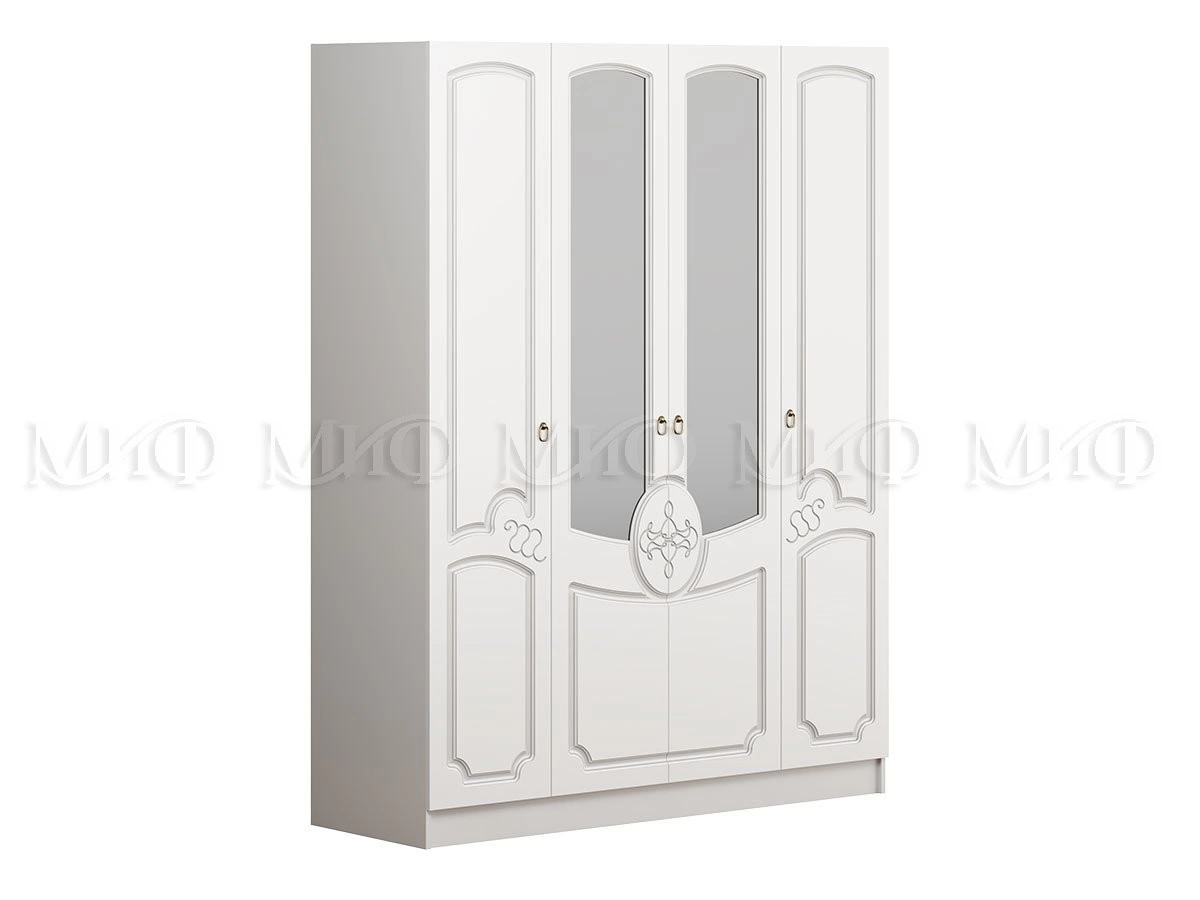 Шкаф 4-х Створчатый Королева МДФ (Ш-1600 мм x В-2116 мм x Г-540 мм)