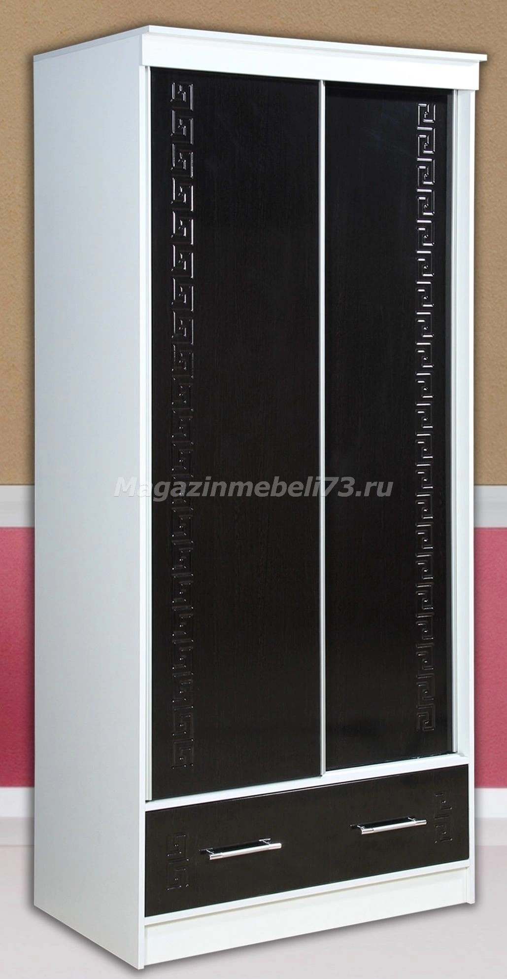 Шкаф-Купе 2-х Створчатый с Ящиками МДФ(Ш-1200 х В-2200 х Г-600 мм)/Разные Цветы