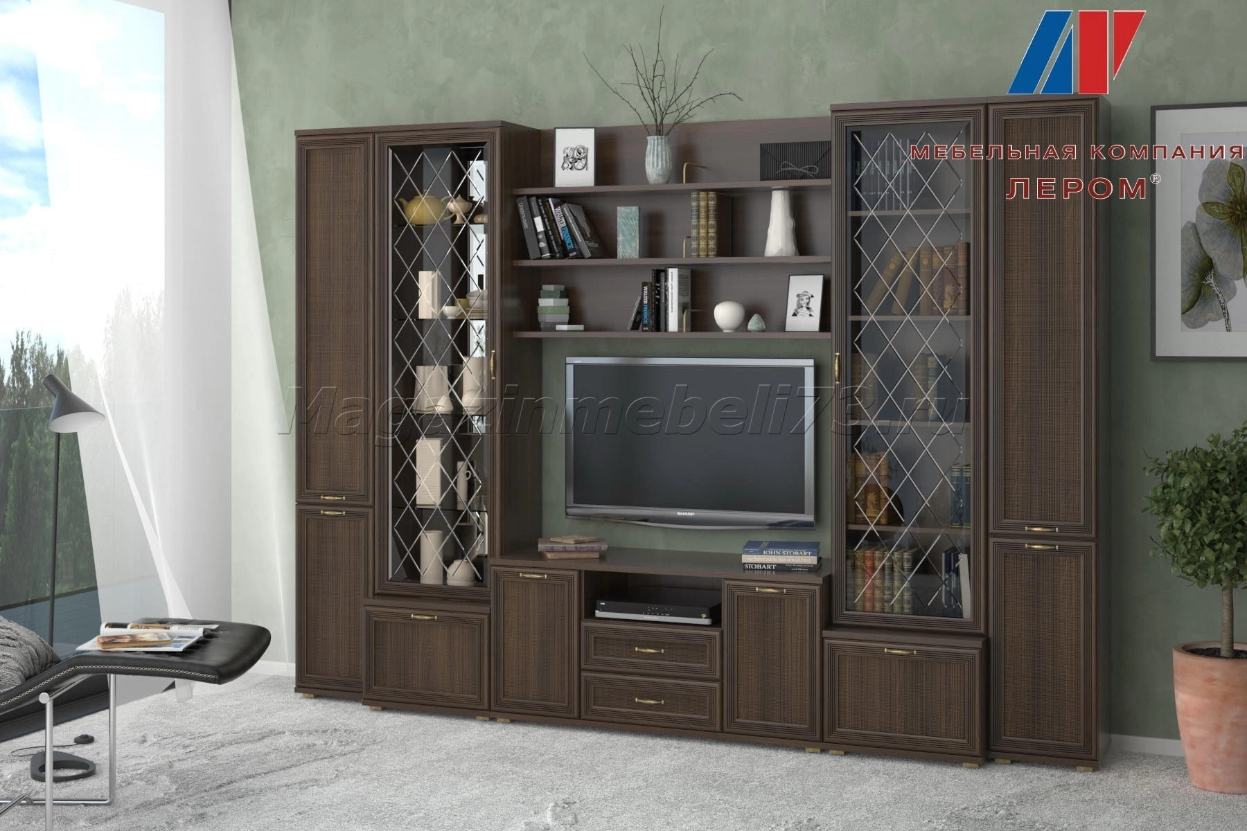 Гостиная-Стенка Карина-07 (В-2224 х Ш-3060 х Г-448 мм)