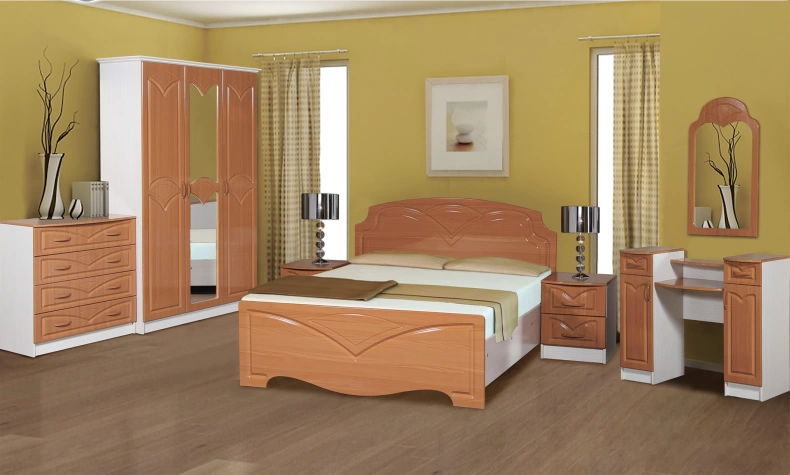 Натали №1 Спальный Гарнитур МДФ с Матрасом в Подарок/Разные Цвета