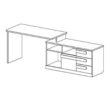 Стол "Пиксель" с тумбой справа