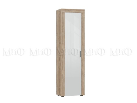 Пенал Апаста (Ш-584 x В-2070 x Г-396 мм)/Дуб Сонома/Белый Глянец