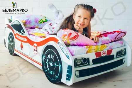 Детская кровать-тачка МЕДПОМОЩЬ