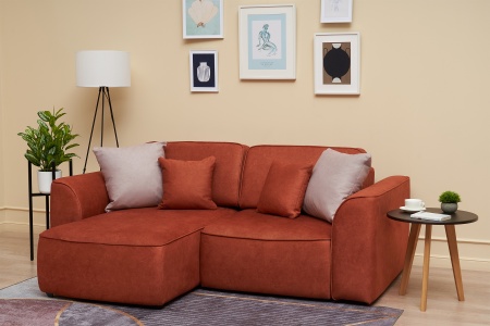 Диван угловой еврокнижка Имир MODOOL оранжевый