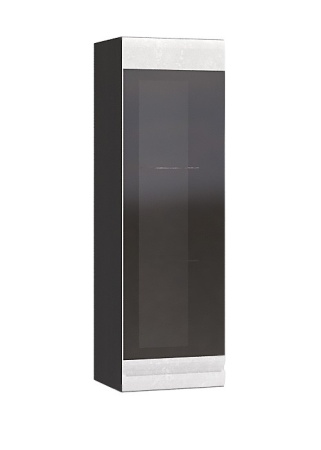 Гостиная Бостон-1/2 Венге/Бетон Белый (Гостиная Ш-2400 + Шкаф-1500 мм x В-2000 мм x Г-450 мм)