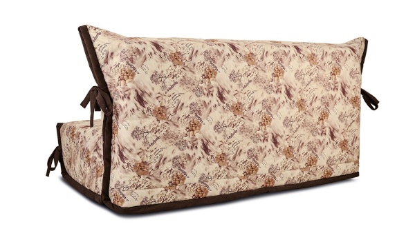 Диван «Вена» (145х200/160х200) (Vintage 08 (велюр), кант Galaxy 04 (велюр) темно-коричневый)