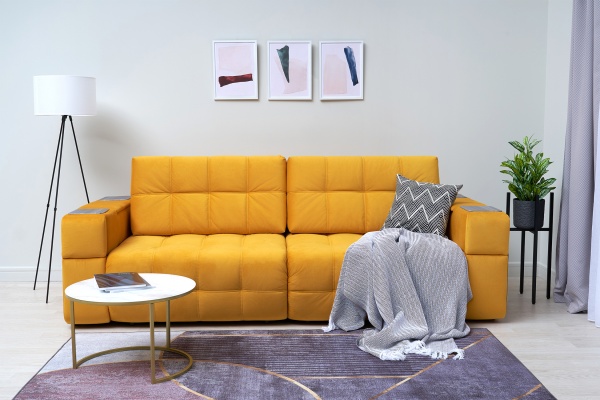 Диван пантограф Рон желтый