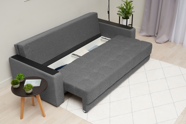 Диван еврокнижка Рон 2.0 серый