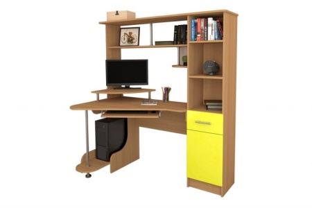 Компьютерный стол "Мебелеф-23" (системный блок слева)