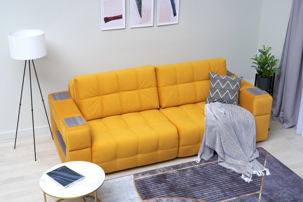 Диван пантограф Рон желтый