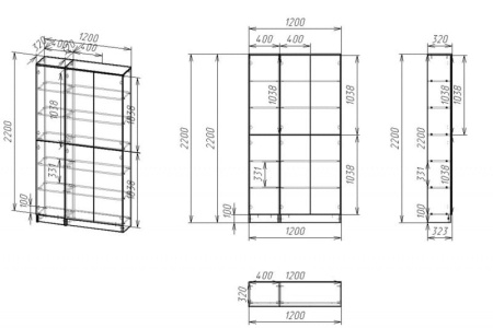 Книжный шкаф Мебелайн-11