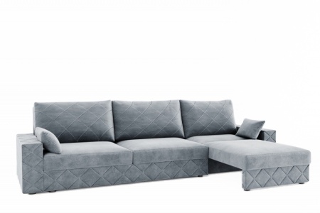 Диван Угловой Марта-1 с Выдвижной Оттоманкой и Ножками-Кубышками Ш-3100 х Г-1600 х В-750 мм/Спальное место Ш-1600 х Г-2650 мм