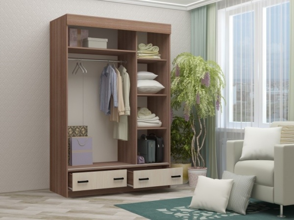 Шкаф-Купе Альба-5 (Ш-1500 х В-2216 х Г-576 мм)/Разные Цвета