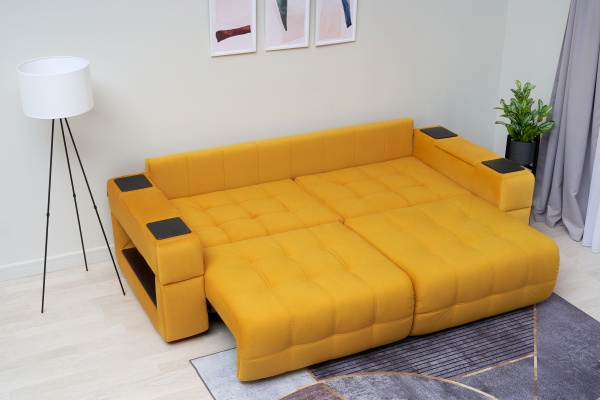 Диван пантограф Рон желтый