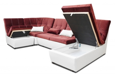 Диван Угловой Коста-Рика ППУ (Ш-3300 х Г-1800 х В-1020 мм)/Разные Цвета