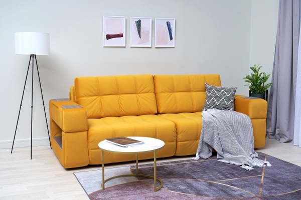 Диван пантограф Рон желтый