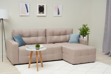 Диван угловой еврокнижка Калипсо euro SE бежевый