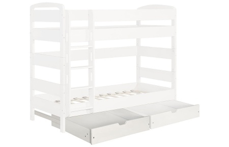 Детская Кровать Массив-Эко Школьник Двухъярусная/Разные Цвета Ш-860 х Г-2060 х В-1640 мм