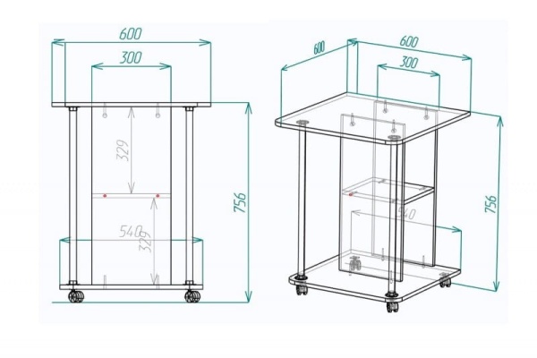 Стол для ноутбука "Мебелеф-9"