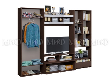 Гостиная Ницца МДФ (Ш-2800 мм x В-2170 мм x Г-426 мм)/Разные Цвета