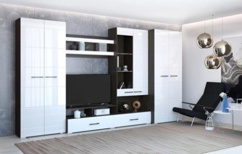 Гостиная Нэнси-4 МДФ (Ш-3600 × В-2000 × Г-570 мм)/Разные Цвета