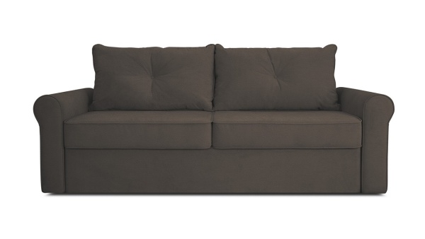 Диван «Синди» (Miami 04 (рогожка), темно-коричневый)/Д-2400х Ш-1140х В-860мм