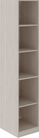 Шкаф-пенал "Волкер" М 3 (Ш-400 х Г-515 х В-2000 мм)/Ясень Шимо Светлый + Белый