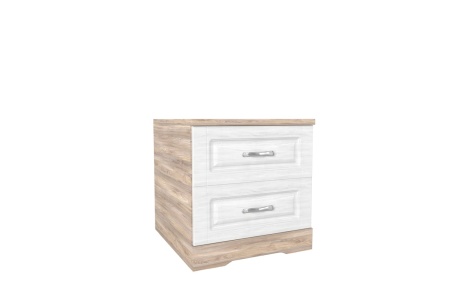 Тумба Марсела 2Я/Дуб Полярный + Дуб Юккон (Ш-460 х В-480 х Г-450 мм)