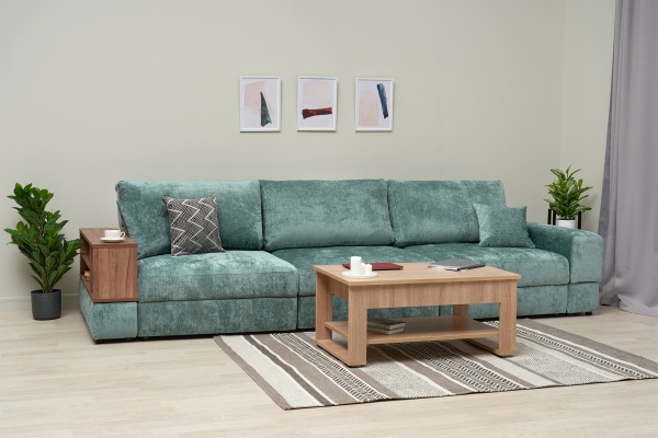 Диван пантограф Рон MODOOL MAX с баром бирюзовый