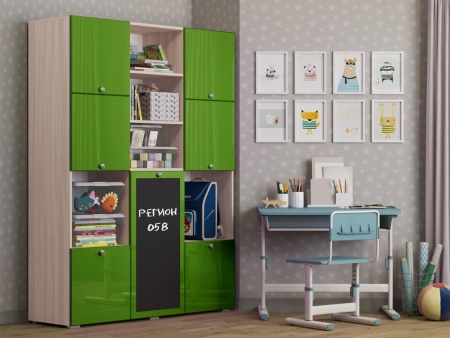 Шкаф Юнга-11 МДФ (Ш-1500  x В-2020  x Г-420 мм)/Разные Цвета