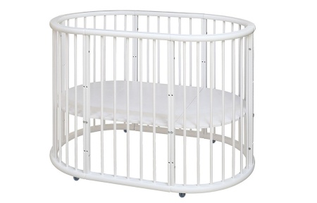 Детская Кровать-Трансформер Массив+МДФ Белая Малыш/Разные Цвета Ш-1270 х В-875 мм