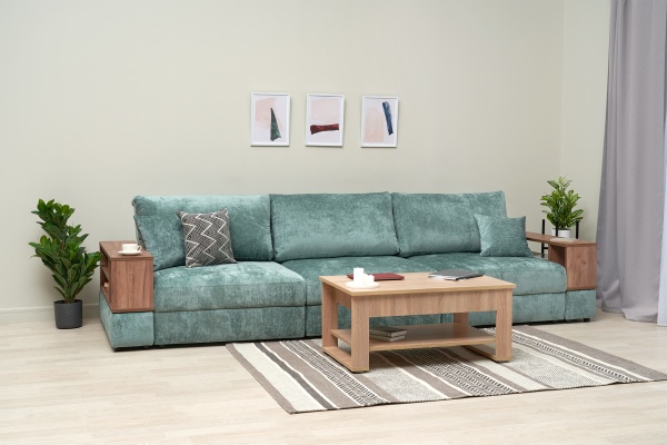 Диван пантограф Рон MODOOL MAX с барами бирюзовый