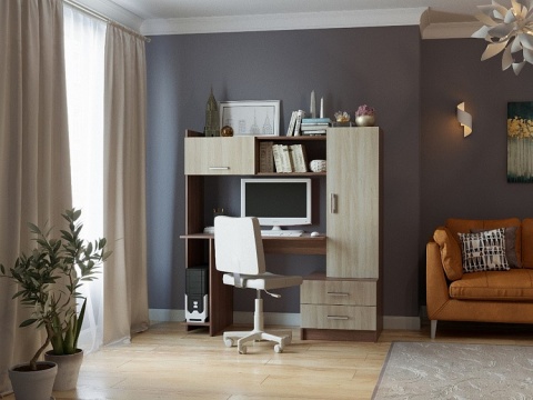 Компьютерный Стол Стайл №7 (Ш-1534 x Г-570 x В-1600 мм)/Разные Цвета