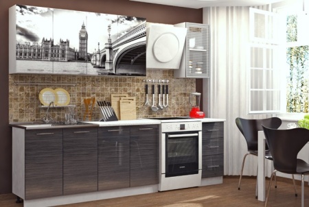 Кухонный Гарнитур Биг Бен МДФ/Фотопечать 1600/1700/1800/2000 мм