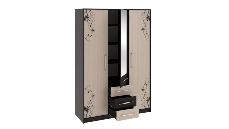 Шкаф-Купе Мадлен Венге Цаво/Дуб Белфорт с Рисунком (Ш-1506 х В-2203 х Г-560 мм)