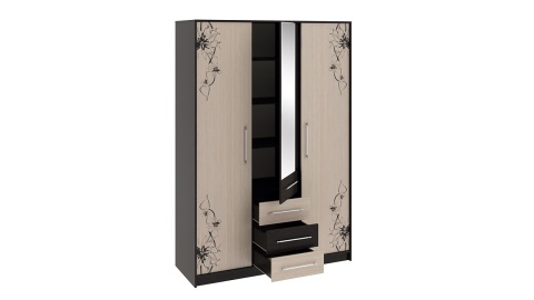 Спальный Гарнитур Элвис №1 Коричневый (Кровать+Тумбы Прикроватные-2шт+Шкаф)