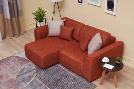 Диван угловой еврокнижка Имир MODOOL оранжевый