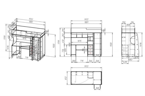 Двухъярусная кровать "Мебелайн-3"