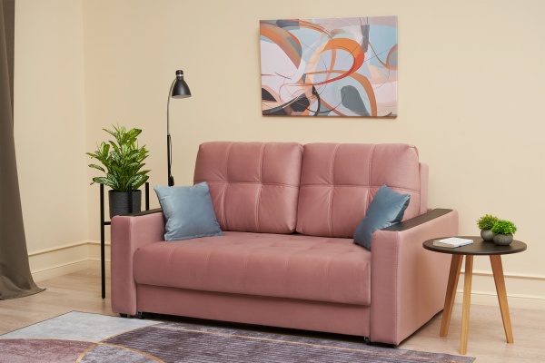 Диван выкатной Рон Compact розовый