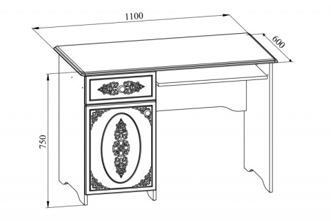 Компьютерный стол "Ассоль Plus" АС-242К (универсальный)