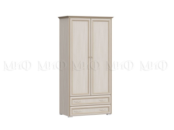 Шкаф 2-х Створчатый Пандора МДФ (Ш-1040 x В-2064 x Г-552 мм) Сандал Светлый