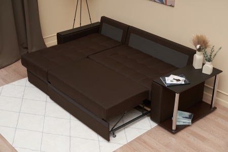 Диван угловой дельфин Миранда коричневый