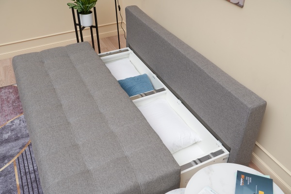 Диван еврокнижка Рон 2.0 mini серый