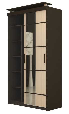Шкаф-купе "Фудзи" 2х створчатый с зеркалом