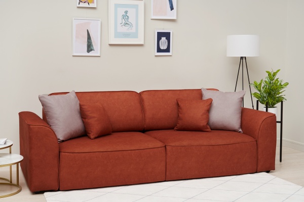 Диван еврокнижка Имир SE оранжевый