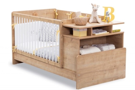 Кроватка-трансформер "Mocha Baby" с полками