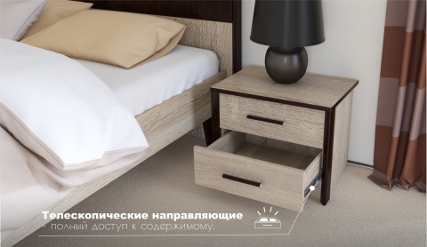 Спальный гарнитур Эшли МДФ Сонома/Венге