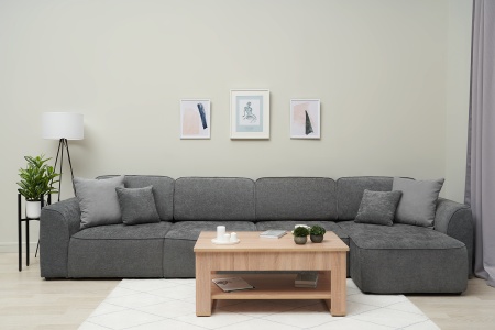 Диван угловой еврокнижка Имир MODOOL MAX серый